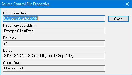 Source Control File Properties